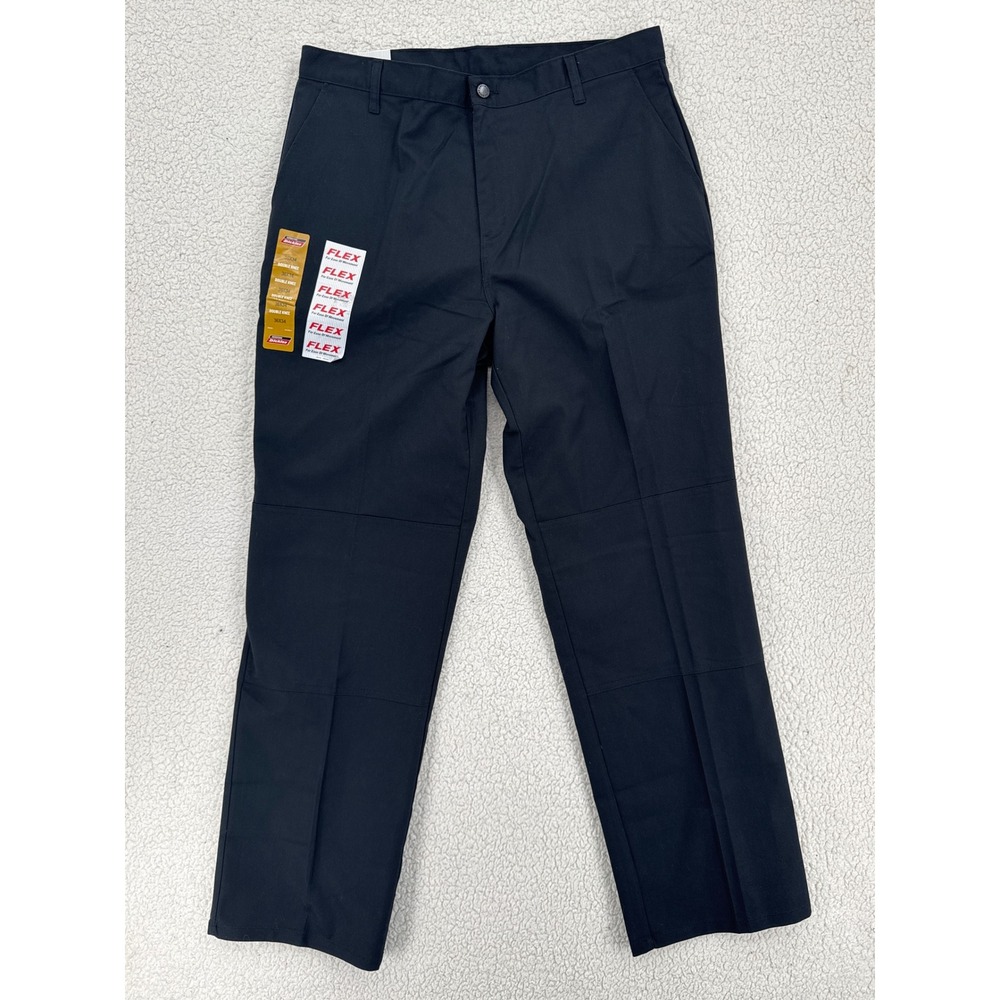 Dickies Mens 36x34 Black Double Knee Relaxed Fit Flex Work Pants New